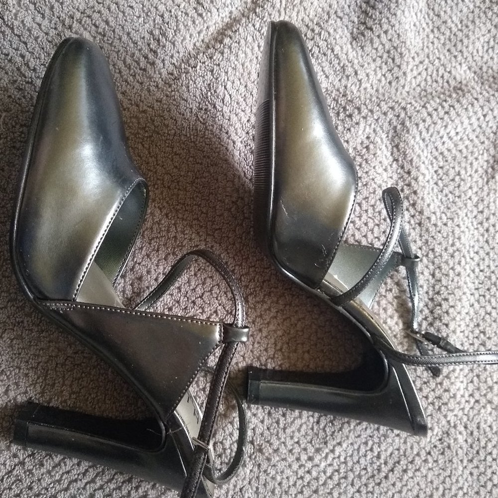 Pewter Asym Sling Shoes
